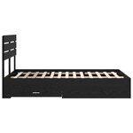 vidaXL Cadre de lit avec tiroir avec tête de lit Bois d'ingénierie