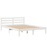 vidaXL Lit bibliothèque sans matelas blanc 160x200 cm bois pin massif