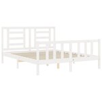 vidaXL Cadre de lit sans matelas blanc 160x200 cm bois de pin massif
