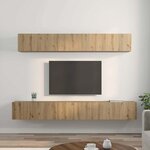 vidaXL Ensemble meuble TV 5 Pièces Chêne artisanal Bois d'ingénierie