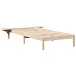 vidaXL Cadre de lit Naturel 80 x 200 cm Pin massif