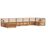 vidaXL Ensemble de canapés d'extérieur 7 Pièces Naturel