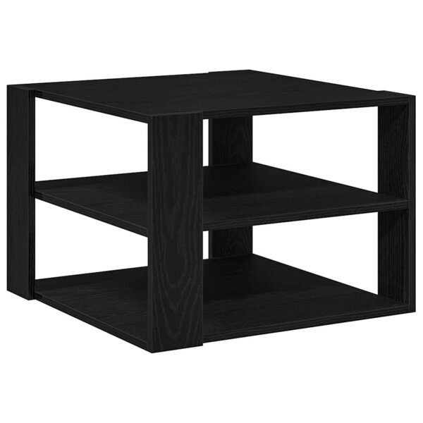 vidaXL Table Basse Chêne noir 59 5 x 59 5 x 40 cm Bois d'ingénierie