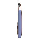 vidaXL Tête de lit suspendue Avec lumière LED Bleu denim PU antique