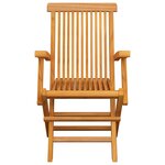 vidaXL Chaises de jardin avec coussins rouge bordeaux lot de 3 Teck