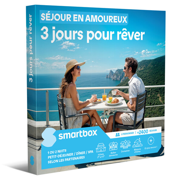 SMARTBOX - Coffret Cadeau Séjour en amoureux 3 jours pour rêver -  Séjour