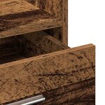 vidaXL Podium avec roue Bois ancien 55 x 55 x 107 cm Bois d'ingénierie