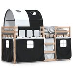 vidaXL Lit superposé sans matelas 90x200 cm bois de pin massif