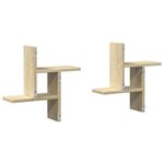 vidaXL Étagères murales 2Pièces chêne sonoma 38x12x38cm bois d'ingénierie
