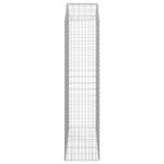 vidaXL Panier de gabions arqué 150x50x200/220 cm Fer galvanisé
