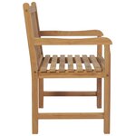 vidaXL Chaises de jardin lot de 2 et coussins rouge Bois teck massif