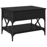 vidaXL Table basse Chêne noir 70x50x50cm Bois d'ingénierie