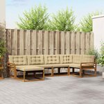 vidaXL Ensemble de canapés d'extérieur 6 Pièces Naturel et Beige