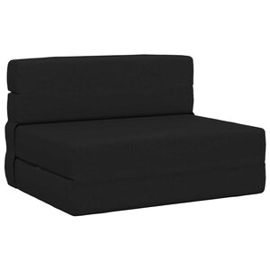 vidaXL Canapé-lit pliable Noir 70 x 72 x 60 cm Tissu