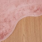 vidaXL Tapis en Fourrure Synthétique de Lapin Olite Rose 50 x 80 cm