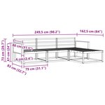 vidaXL Ensemble de canapés d'extérieur 4 pc Naturel