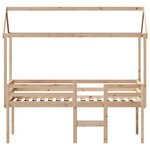 vidaXL Lit haut sans matelas 90x200 cm bois de pin massif