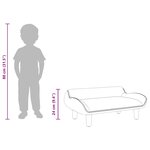 vidaXL Canapé pour enfants gris foncé 70x40x24 cm tissu