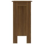 vidaXL Table de bar avec étagère chêne marron bois d'ingénierie