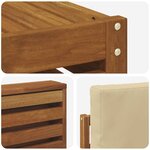 vidaXL Ensemble de canapés d'extérieur 6 pc Naturel et Beige