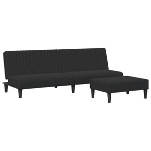 vidaXL Ensemble de canapés 2 Pièces noir velours