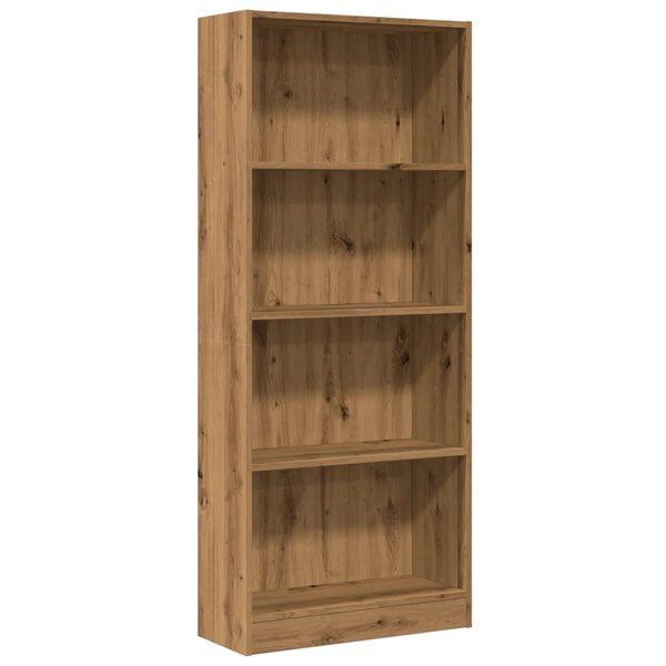 vidaXL Bibliothèque chêne artisanal 60x24x143 cm bois d'ingénierie