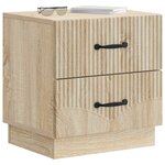 vidaXL Cabinet de chevet avec tiroir Chêne Sonoma 43 x 34 5 x 44 5 cm