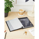 Album De Timbres Simili-cuir 32 Pages Noires - 16 5x22 5 Cm - Noir - Exacompta