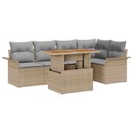vidaXL Ensemble de canapé de jardin 6 Pièces beige et gris clair