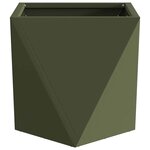 vidaXL Jardinière Vert olive 30 x 30 x 30 cm Acier