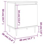 vidaXL Table de chevet chêne fumé 40x30x50 cm bois d'ingénierie