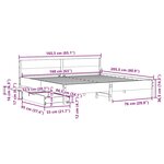 vidaXL Cadre de lit sans matelas 160x200 cm bois massif de pin