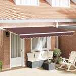 vidaXL Auvent Rétractable Marron 400 x 200 cm Polyester et Aluminium