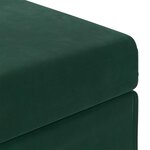 vidaXL Tabouret Vert foncé 81 x 41 x 40 cm Velours et Bois Composite