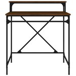 vidaXL Bureau chêne marron 80x50x90 cm bois d'ingénierie et fer