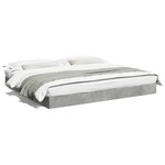 vidaXL Cadre de lit sans matelas gris béton 180x200 cm