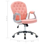 vidaXL Chaise de bureau pivotante Rose Similicuir