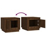 vidaXL Table basse chêne marron 51x50x44 cm bois d'ingénierie