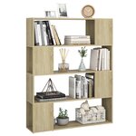 vidaXL Bibliothèque/Séparateur de pièce Chêne sonoma 100x24x124 cm