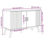 vidaXL Buffet OLDEN blanc et marron 114x43x73 5 cm bois massif de pin
