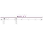 vidaXL Kit de quincaillerie de porte coulissante 183 cm Acier Blanc