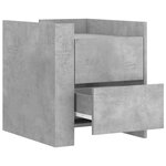 vidaXL Table de chevet gris béton 45x50x50 cm bois d'ingénierie
