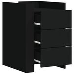 vidaXL Table de chevet noir 45x50x65 cm bois d’ingénierie