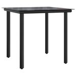 vidaXL Ensemble à manger de jardin 5 Pièces et coussins marron poly rotin