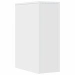 vidaXL Armoire de salle de bain étroite avec roulettes blanc