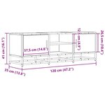 vidaXL Meuble TV noir 120x35x41 cm bois d'ingénierie et métal