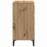 vidaXL Cabinet de chevet avec tiroir Chêne artisanal 45 x 35 x 44 cm