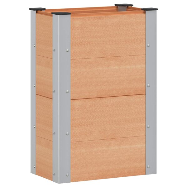 vidaXL Jardinière surélevée Marron 50 x 30 x 72 cm WPC et Aluminium
