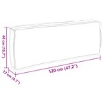 vidaXL Coussin de palette pour dossier noir 120x40x12 cm en tissu Oxford