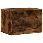 vidaXL Meuble de bac à litière pour chat chêne fumé bois d'ingénierie